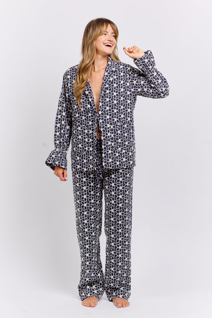 Spodnie Cotton Bloom Navy