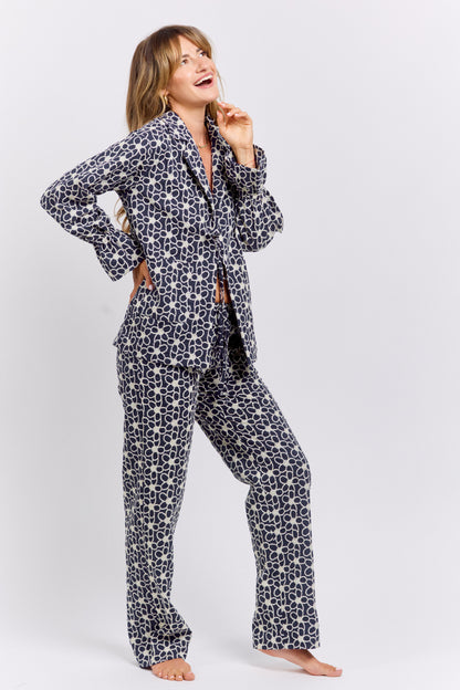 Spodnie Cotton Bloom Navy