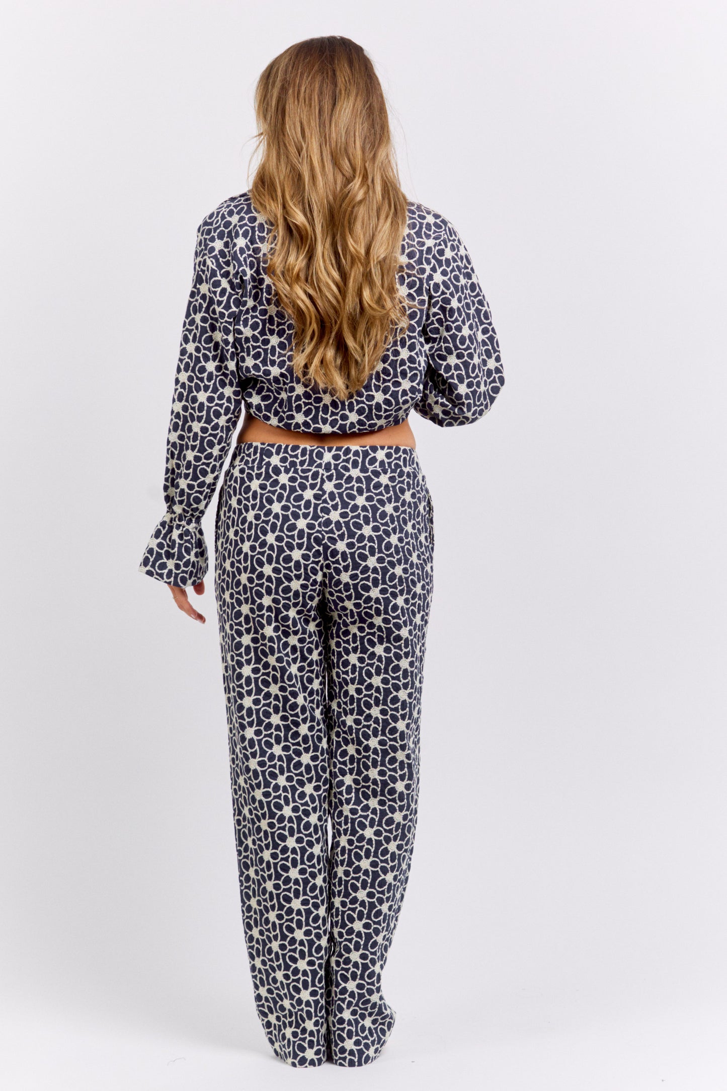 Spodnie Cotton Bloom Navy