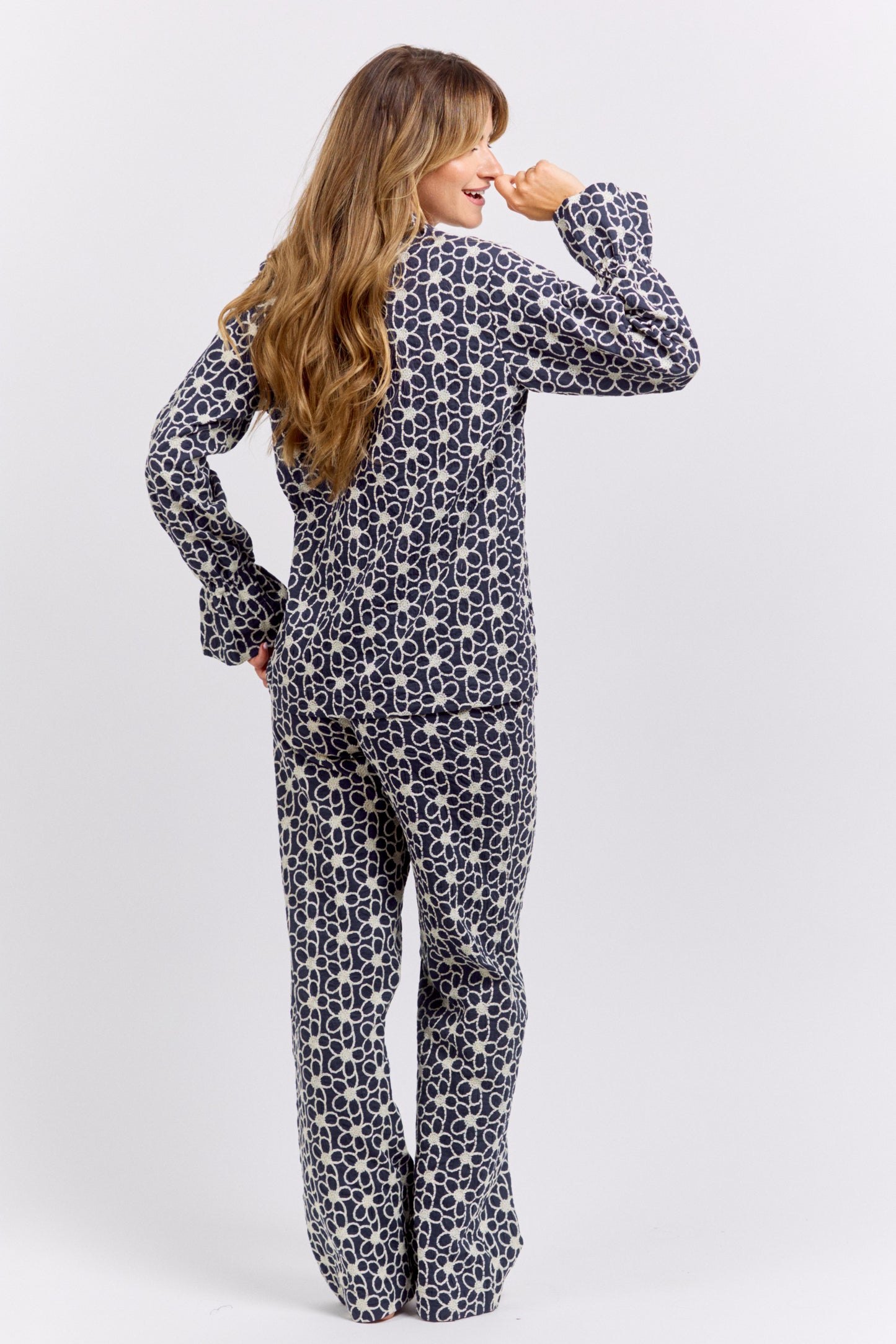 Spodnie Cotton Bloom Navy